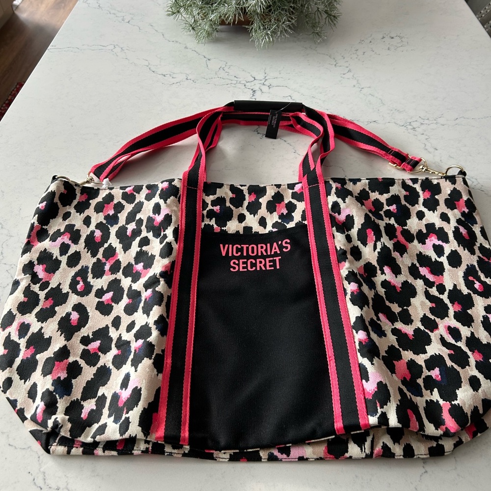 Victoria's Secret Leopard Print XL Tote Bag NWT